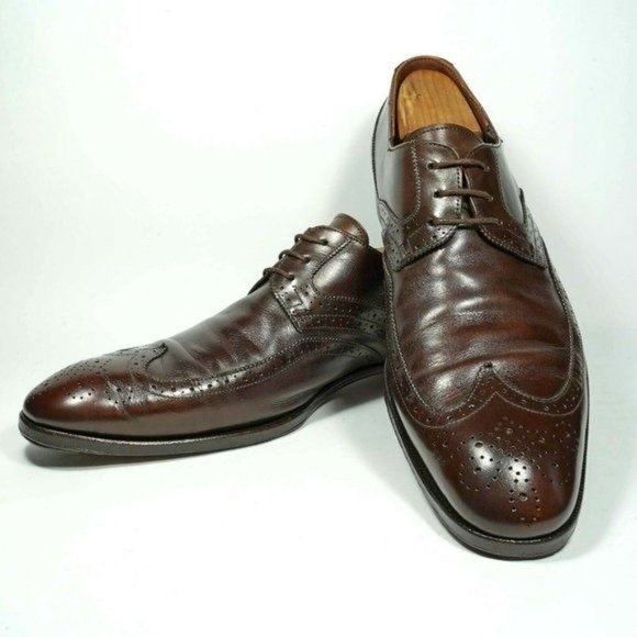 SALVATORE FERRAGAMO Lavorazione Mens 10.5 Brown Italian Designer Dress Oxfords main image 10